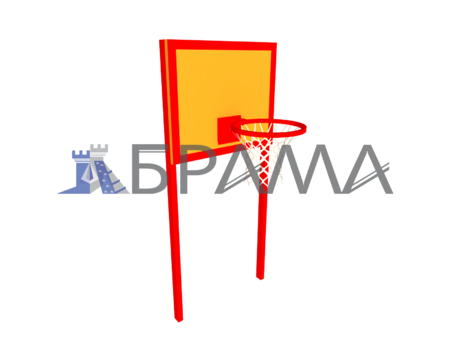 Детское баскетбольное кольцо со щитом на стойках