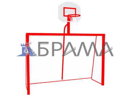 Ворота мини-футбольные с баскетбольным щитом 