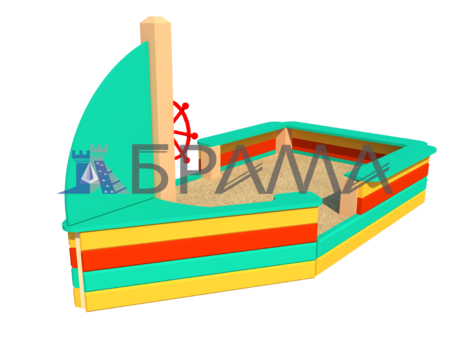 Песочница "Кораблик со штурвалом"