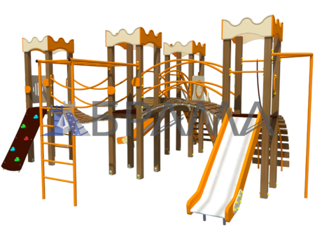 Комплекс детский спортивно-игровой "Четыре башни Осень"